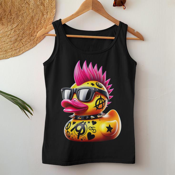 Punk Duck Duckling Punk Rocker Animal Lover Tank Top Frauen Lustige Geschenke