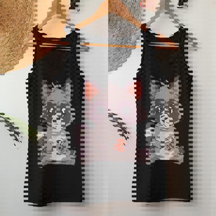 Raccoon Cookie Fun - Women's Small Tank Top | Quirky Design Unique Gifts