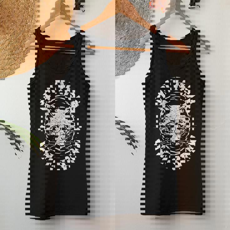Raccoon Eat Trash Women's Tank Top - Gothic Vibe with Dark Humor Unique Gifts