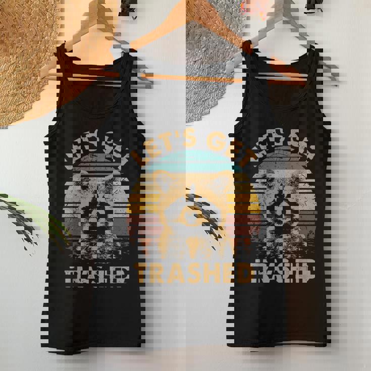 Raccoon Lovers Adorable Animal Let's Get Trashed Small Women Tank Top Unique Gifts