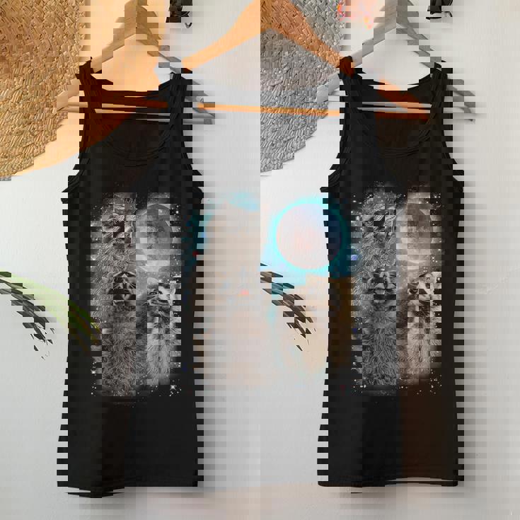 Raccoon Moon Howling Design | Unisex Tank Top for All Unique Gifts
