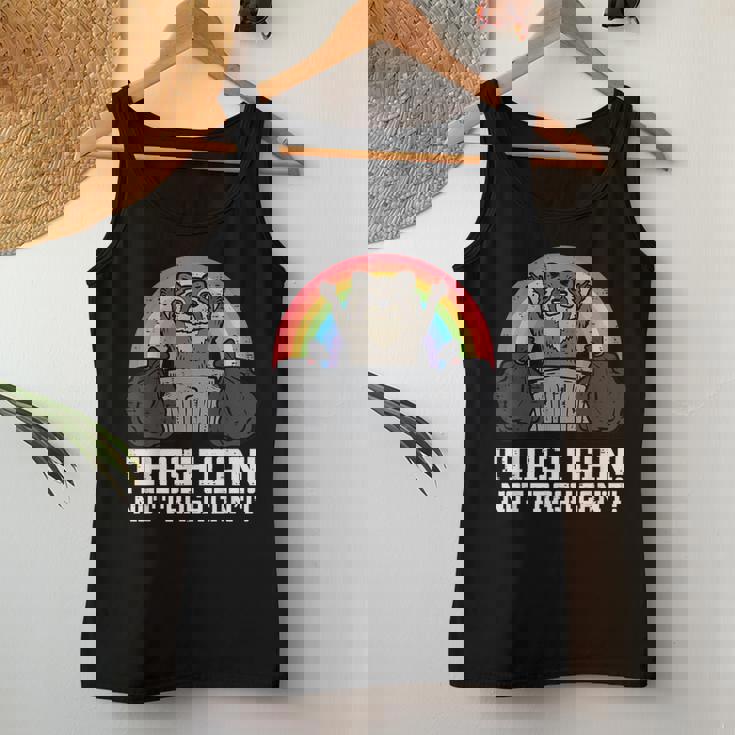 Raccoon Trash Can Cat Tank Top | Unisex Fun Streetwear for All Ages Unique Gifts