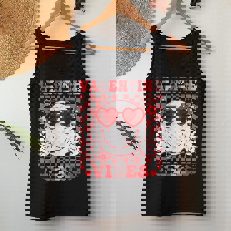 Retro Groovy Valentines Day Girl Valentine Vibes Women Tank Top Personalized Gifts