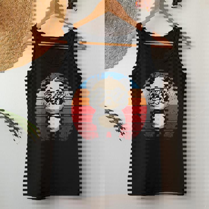 Retro Panda In Sunglasses BBQ Pool Party Panda Women Tank Top Unique Gifts
