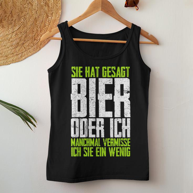 She Hat Gesagt Bier Or Ich Sometimesermisse Ich Sie Tank Top Frauen Lustige Geschenke