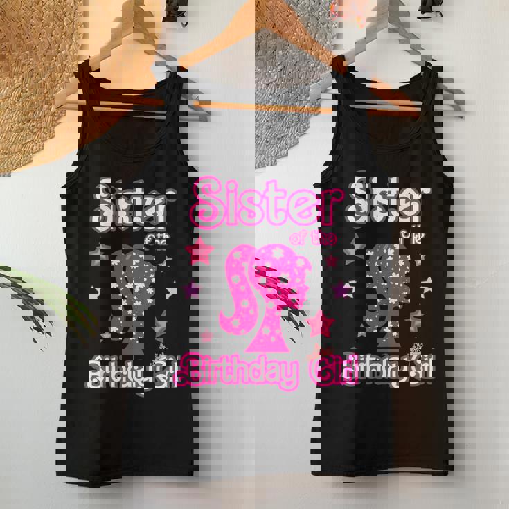 Sister Of The Birthday Girl Doll Birthday Family Matching Women Tank Top Unique Gifts