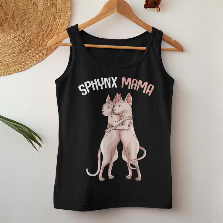 Sphynx Mama Cat Sphinx Naked Cat Cat Lovers S Tank Top Frauen Lustige Geschenke