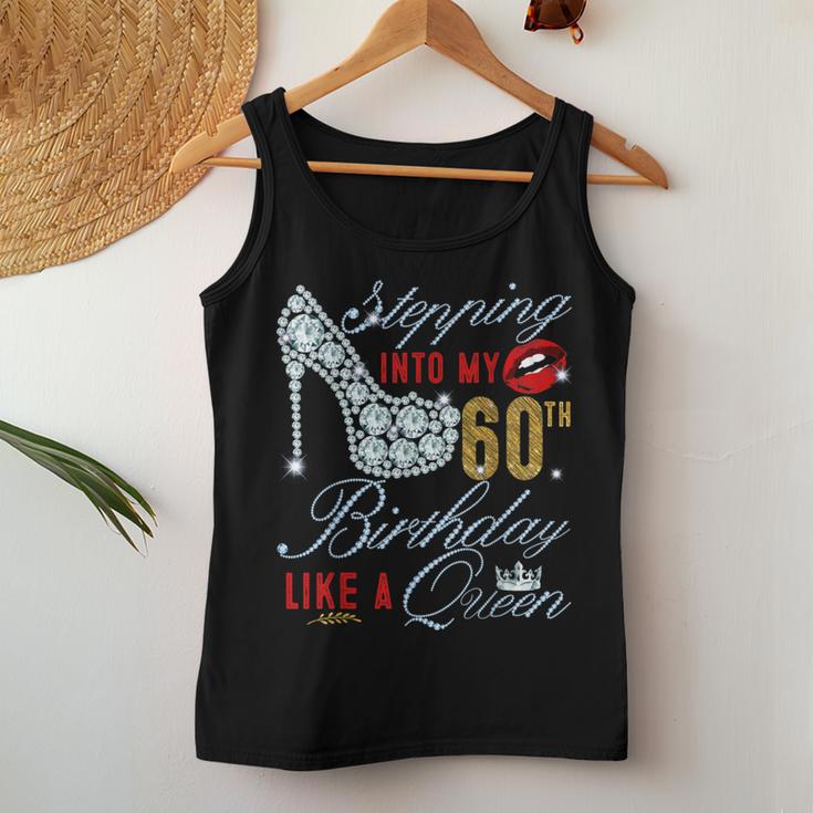 Stepping Into My 60Th Birthday Like A Queen 60 Years Old Tank Top Frauen Lustige Geschenke