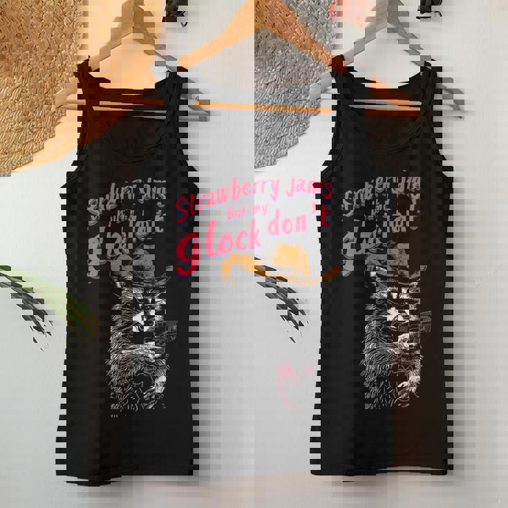 Strawberry Jams But My Don't Raccoon Women Tank Top Unique Gifts