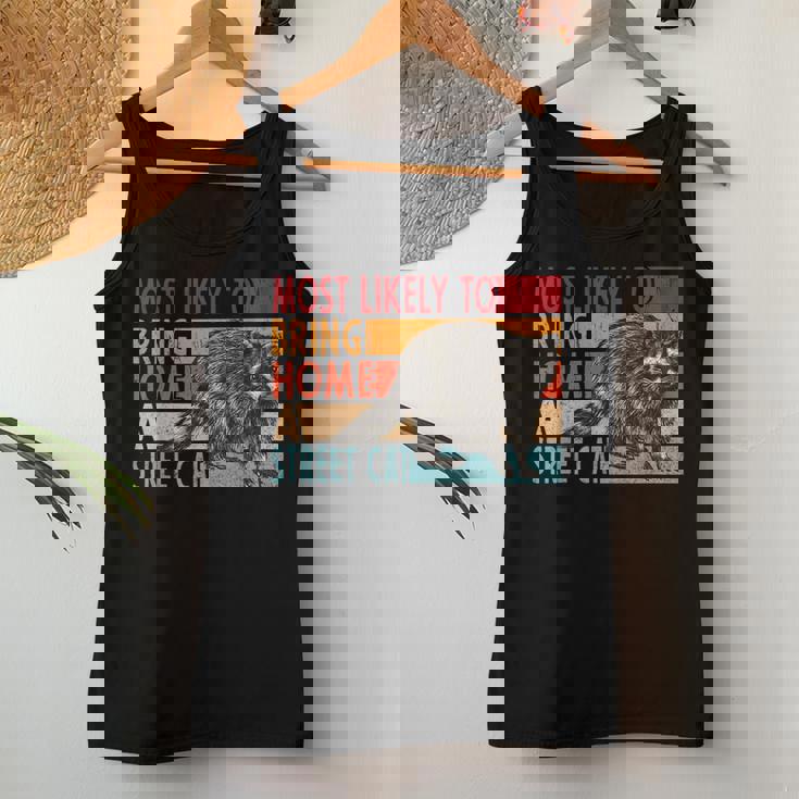 Street Cat Tank Top - Funny Raccoon Design for Cat Lovers Unique Gifts
