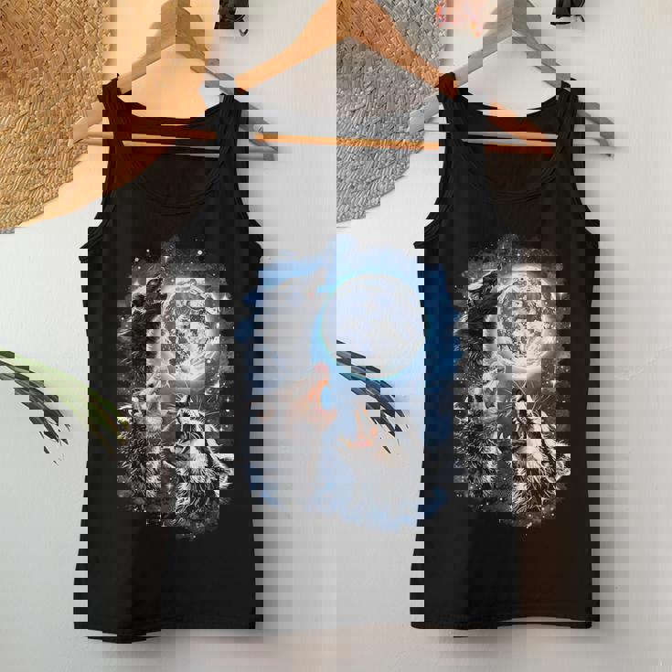 Three Opossum Raccoon Skunk Moon Tank Top for Animal Lovers Unique Gifts