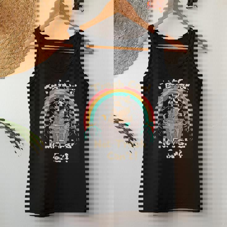 Trash Can Not Trash Can't Raccoon Women Tank Top Unique Gifts