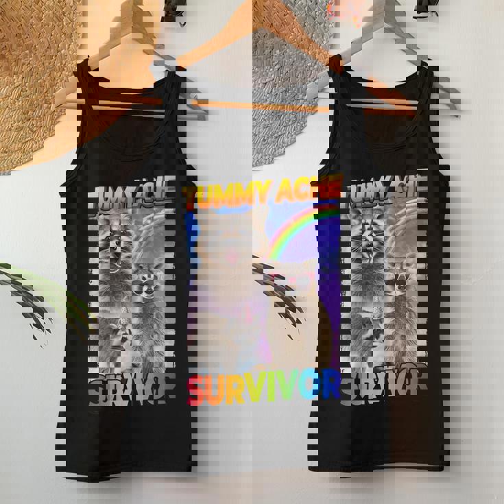 Tummy Ache Survivor Raccoon Small Women Tank Top Unique Gifts