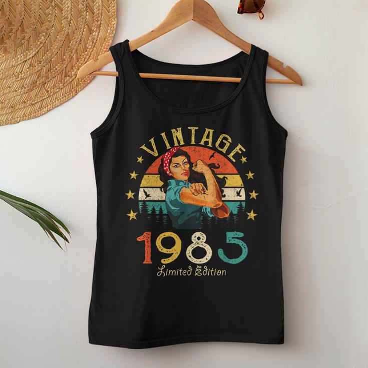 Vintage 1985 40Th Birthday Woman Retro 40 Years Tank Top Frauen Lustige Geschenke