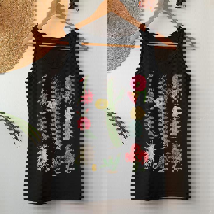 Vintage Botanicalintage Cactusintage Flower Botany Camiseta sin mangas para mujer Regalos divertidos