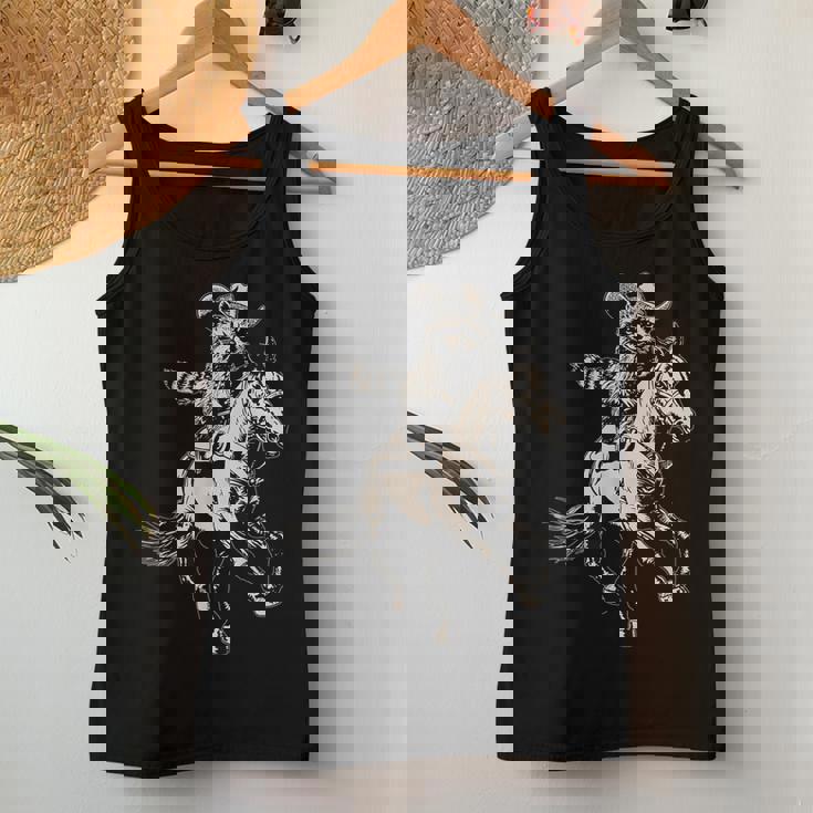 Vintage Cowboy Raccoon Tank Top - 90s Western Retro Style for Women Unique Gifts