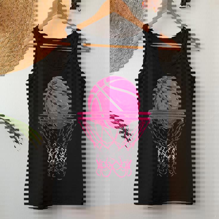 Vintage Pink Basketball Desgin For Girl Women Tank Top Funny Gifts