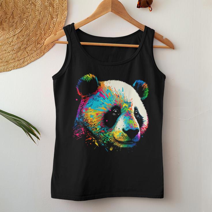 Watercolor Panda Tank Top Frauen Lustige Geschenke