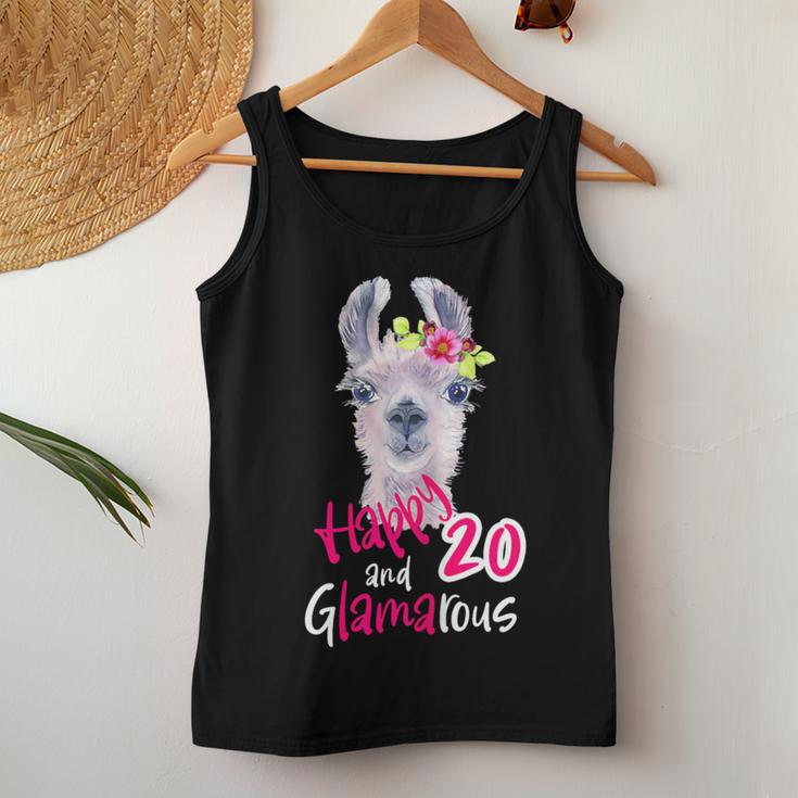 Women's 20Th Birthday 20S Birthday Decoration Lama Tank Top Frauen Lustige Geschenke