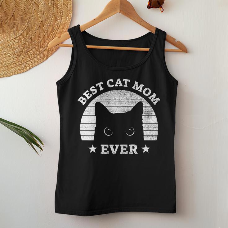 Women's Best Cat Mum And Cat Mummy Ever Retro Tank Top Frauen Lustige Geschenke