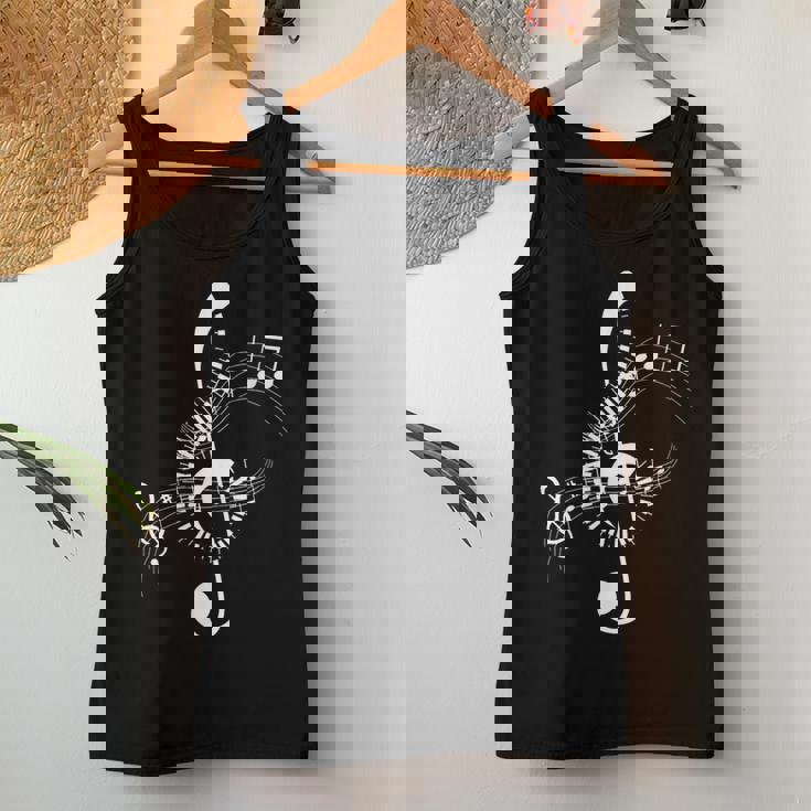 Women's Musical Notes Musicians Clef Notes With-Neck Tank Top Frauen Lustige Geschenke