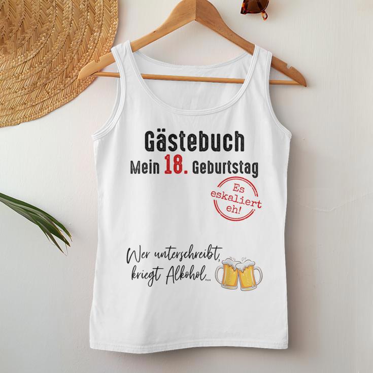 18Th Birthday Boy Girl 18 Years Guest Book Tank Top Frauen Lustige Geschenke