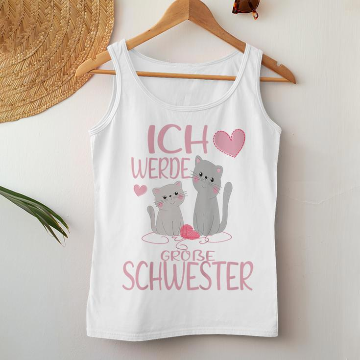 Children's Ich Werde Große Schwester Ich Werde Große Schwester 2023 Cat Tank Top Frauen Lustige Geschenke