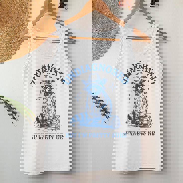 Cowboy Raccoon Meme Women's Tank Top - Quirky and Playful Style Unique Gifts