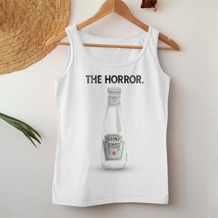 Heinz Tomato Ketchup The Horror Empty Bottle Distressed Tank Top Frauen Lustige Geschenke