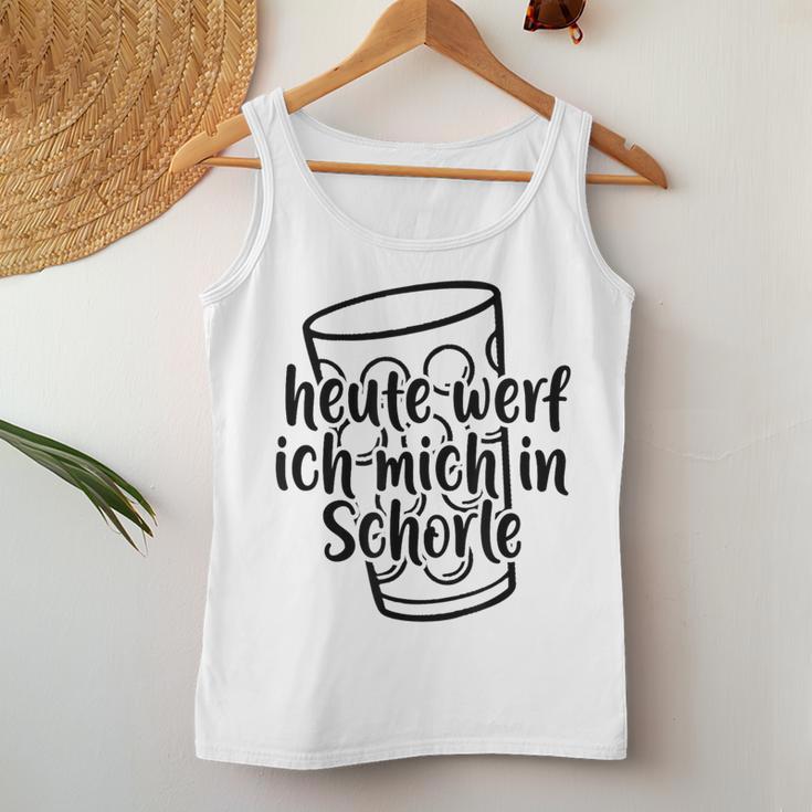 Heute Werf Ich Mich In Schorle Dubbeglas Palatinate Wine Festival Tank Top Frauen Lustige Geschenke