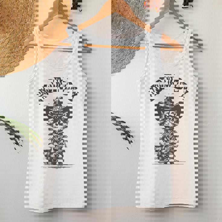 Howdy Cowboy Raccoon Tank Top for Men & Women - Fun Animal Theme Unique Gifts