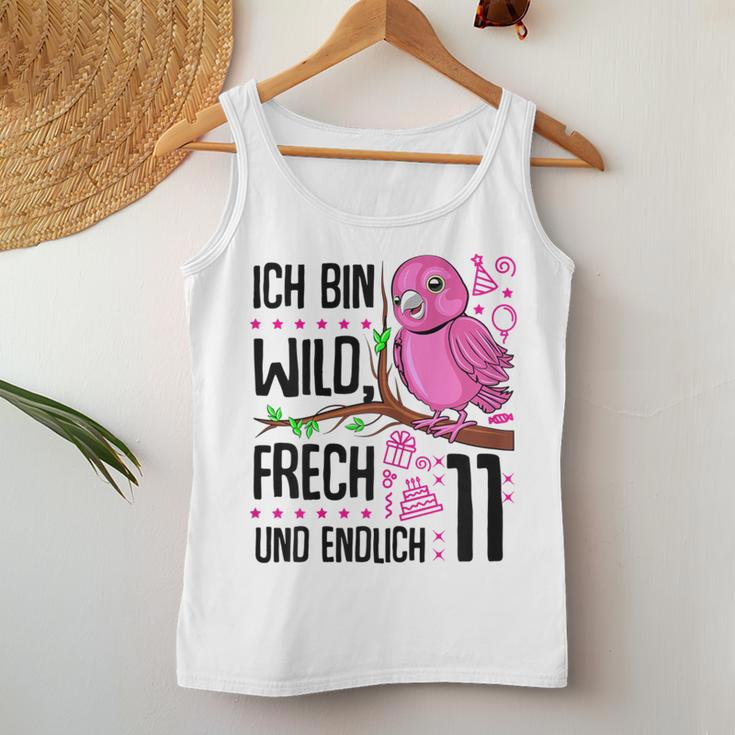 Ich Bin Wild Cheeky Und Endlich 11 Years 11Th Birthday Girl Tank Top Frauen Lustige Geschenke