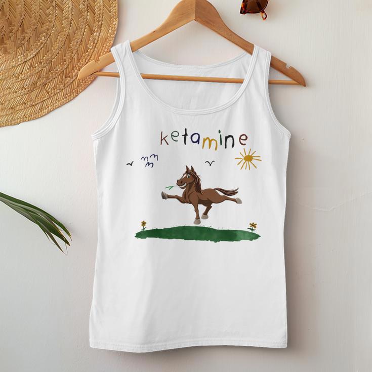 Ketamineintage Colourful Ketamine Horse Blue Tank Top Frauen Lustige Geschenke