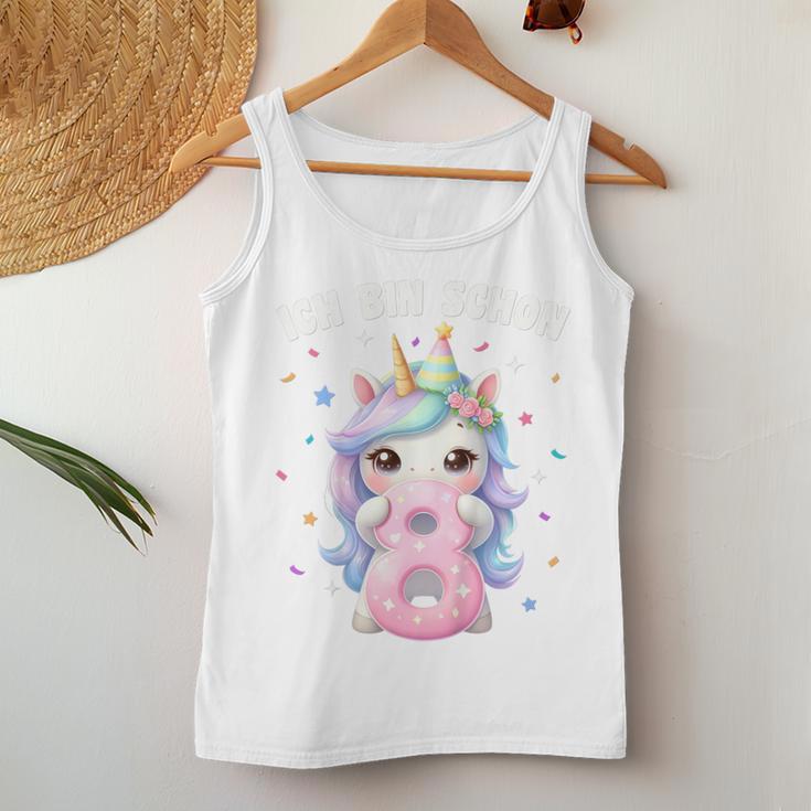 Kinder 8 Geburtstag Mädchen 8 Jahre Einhorn Party Outfit Einhorn Tank Top Frauen Lustige Geschenke