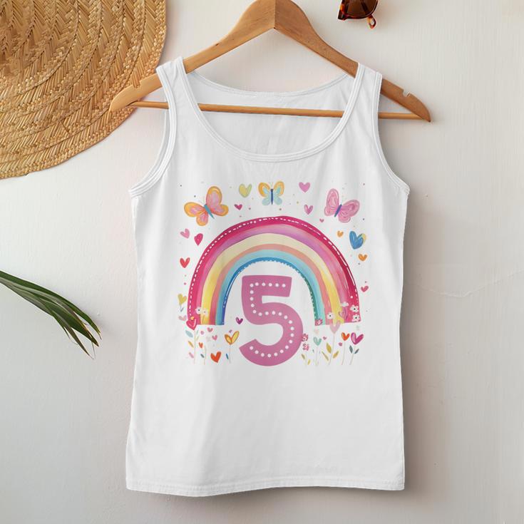 Kinder Geburtstag 5 Mädchen Regenbogen Fee Fünfter 5 Jahre Alt Tank Top Frauen Lustige Geschenke