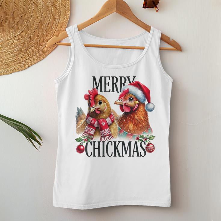 Merry Chickmas Chicken Christmas Jumper Christmas Farmer Tank Top Frauen Lustige Geschenke