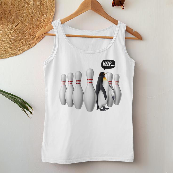 Penguin Pins Bowling Tank Top Frauen Lustige Geschenke