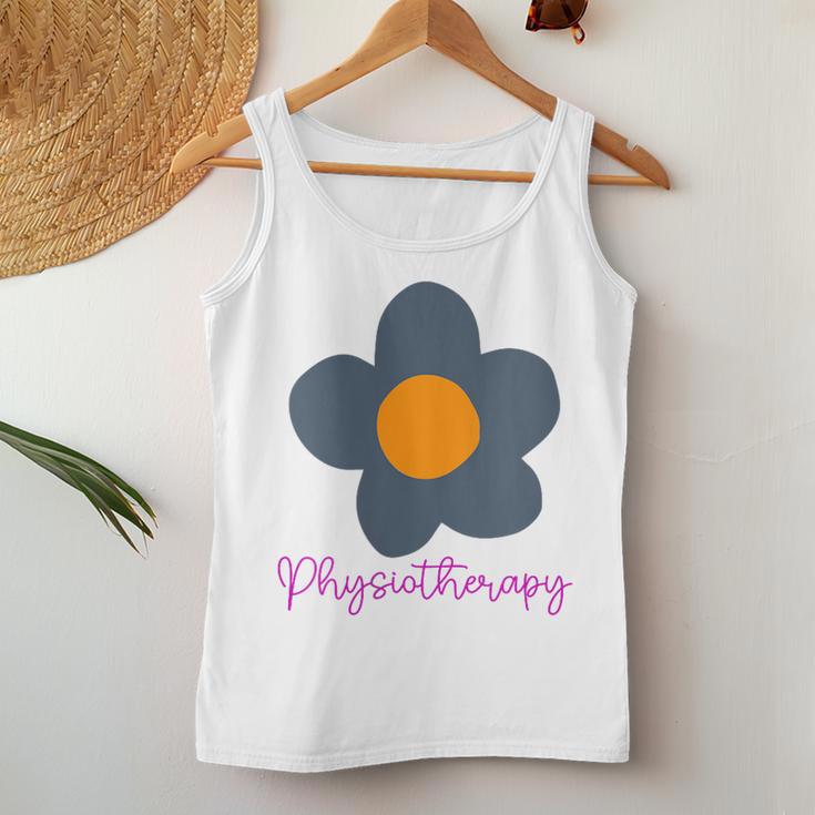 Physiotherapy Flower Blue Tank Top Frauen Lustige Geschenke