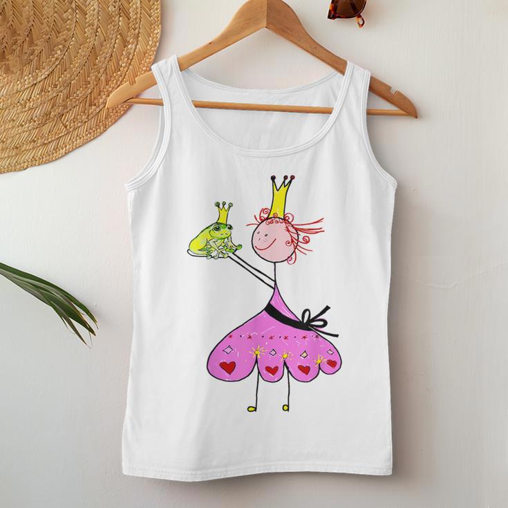 Prinzessin Küsst Den Frog Frog King Motif For Girls Gray Tank Top Frauen Lustige Geschenke