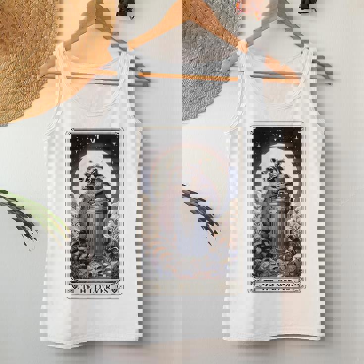Raccoon Tarot Lovers Women's Tank Top – Mystical Style Unique Gifts