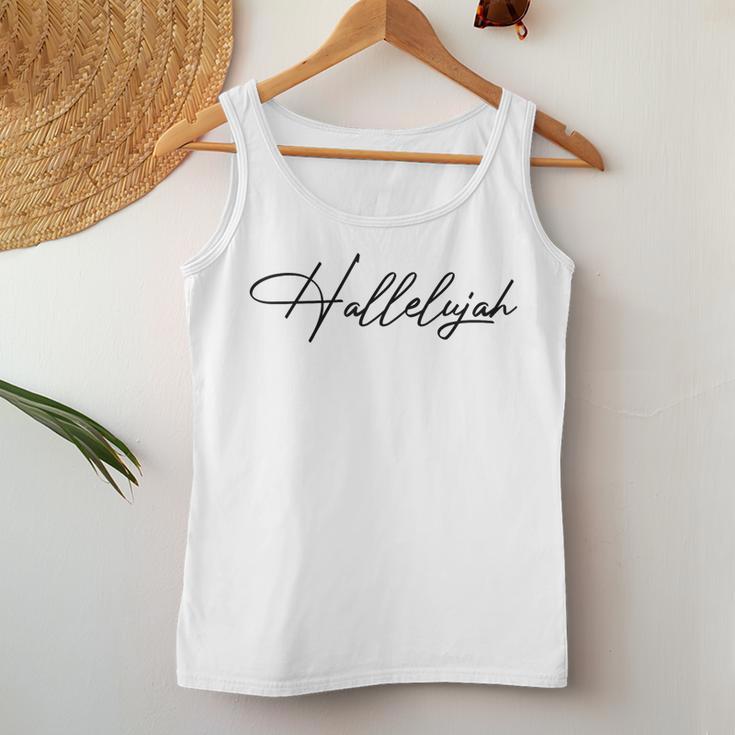 Religion Faith And Hallelujah Tank Top Frauen Lustige Geschenke