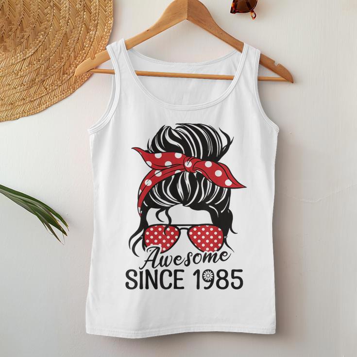 Vintage Awesome Since 1985 Woman And Girl Born 1985 Gray Tank Top Frauen Lustige Geschenke