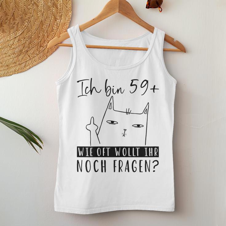 Women's 60Th Birthday Ich Bin 59 Cat 60 Years Woman S Tank Top Frauen Lustige Geschenke