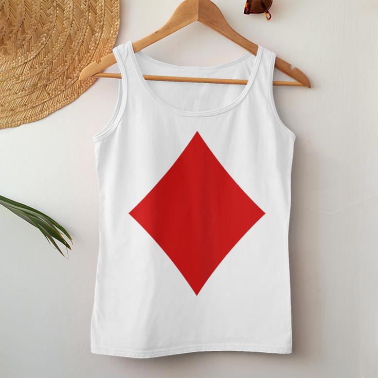 Women's Card Game Costume Playing Card Checked Fancy Dress & Carnival Tank Top Frauen Lustige Geschenke