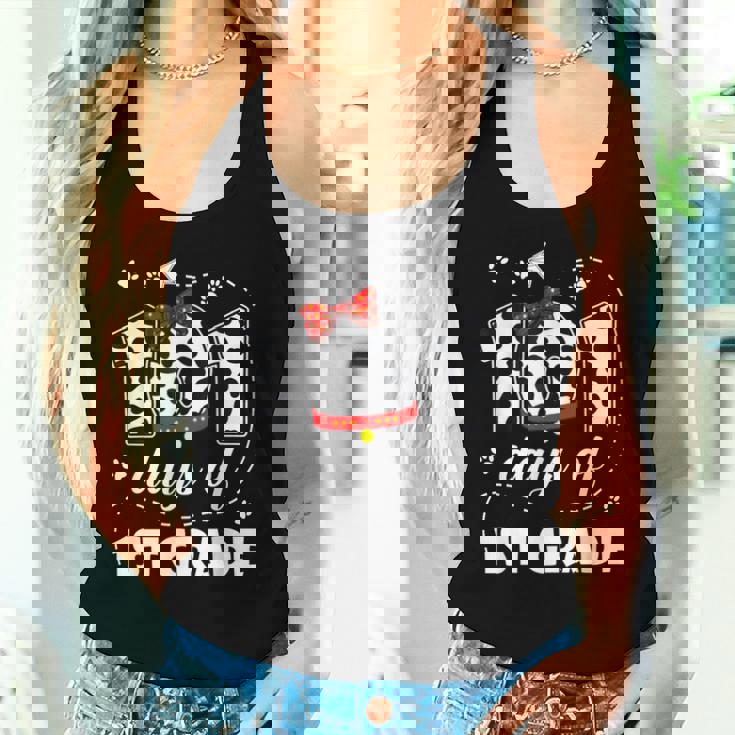 101 Days 1St Grade Dog 100 Days School 100Th Day Students Women Tank Top Gifts for Her