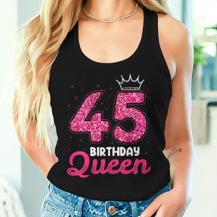 45 Geburtstag Süßes Krone Queen Für Frau 45 Jahre Tank Top Frauen Geschenke für Sie