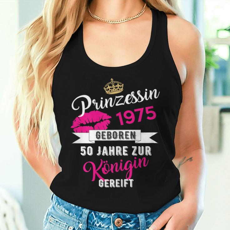 50Th Birthday Woman 1975 Princess 50 Years Tank Top Frauen Geschenke für Sie