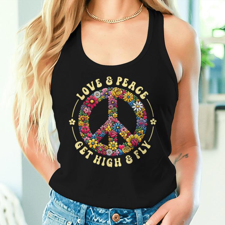 70S Flower Power Love Peace Hippie Costume Tank Top Frauen Geschenke für Sie