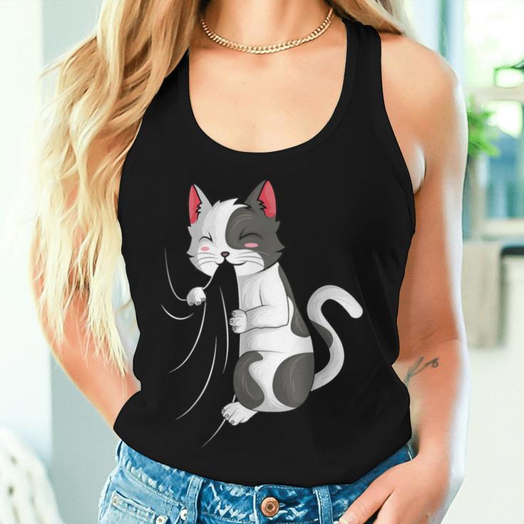 Cat Lovers Kitty Dueño Niñas Niños Es Camiseta sin mangas para mujer Regalos para ella