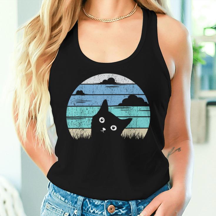 Cat Women's Meow Cat Motif Tank Top Frauen Geschenke für Sie